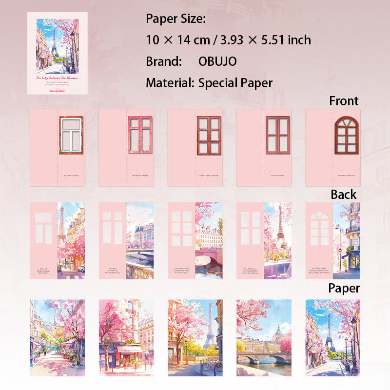 10 Pcs Windows Landscape Journal Paper CWCSFJ