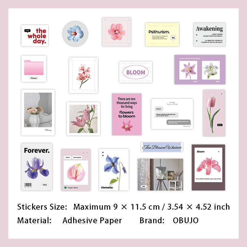 40 Pcs Aesthetic Journal Stickers XDBZ