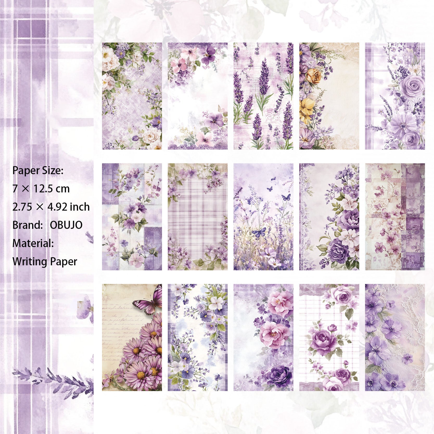 20 Pcs Floral Journal Notepad Paper ZHXS