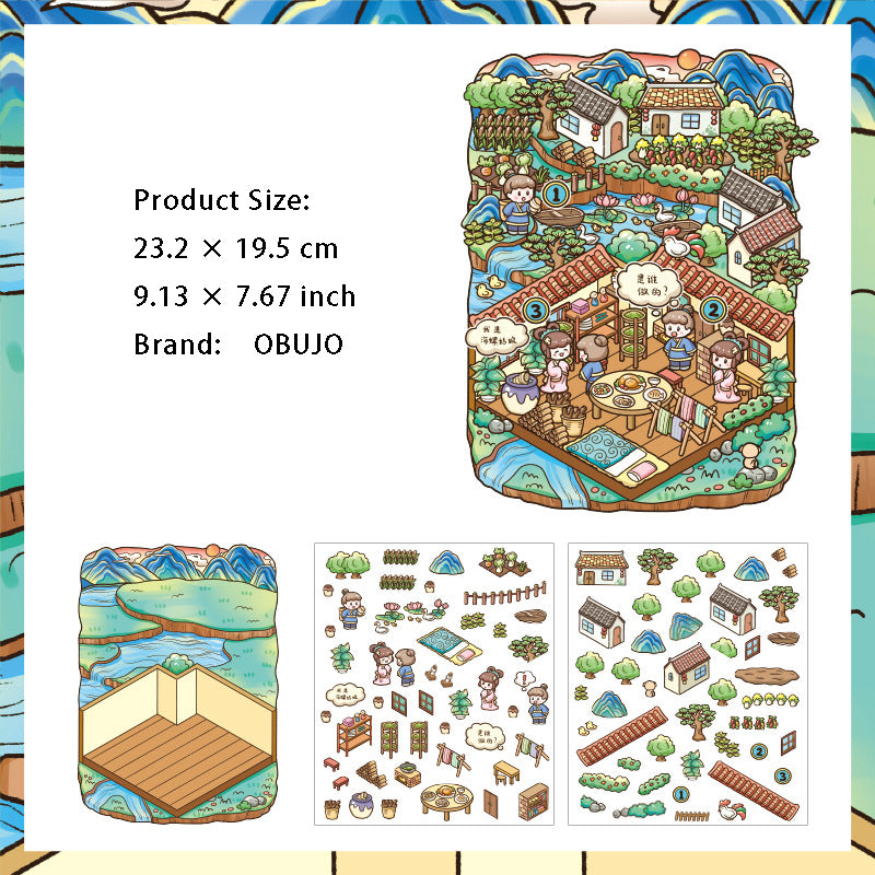 3D Scene DIY PET Stickers Kit THSJ