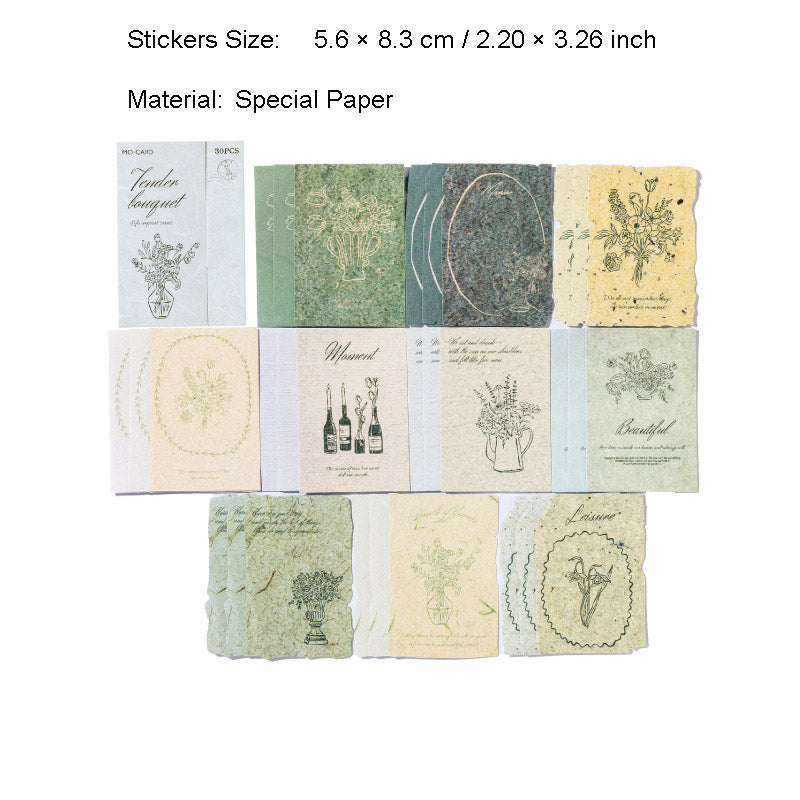 30 Pcs Creative Vintage Stickers SHYJ