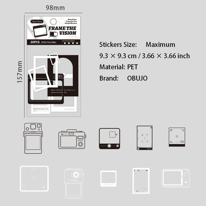 20 Pcs Movie Flim PET Stickers KGSJ