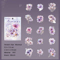 15 Pcs Watercolor Flower PET Stickers FHWY