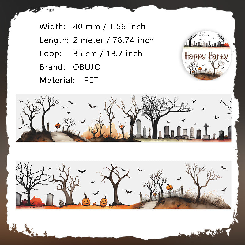 1 Roll Gothic Halloween Night PET Tape PDWH