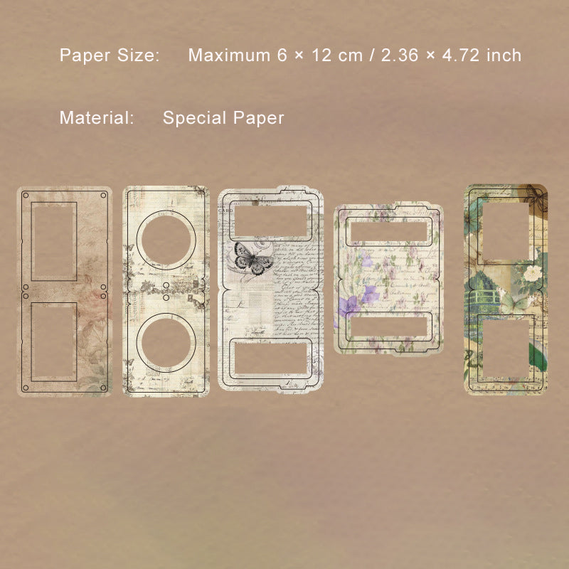 10 Pcs Vintage Frame Cardstock Paper WSWS