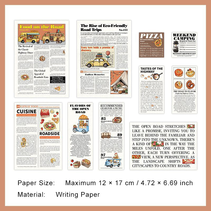 20 Pcs Newspaper Theme Scrapbook Paper JRJW