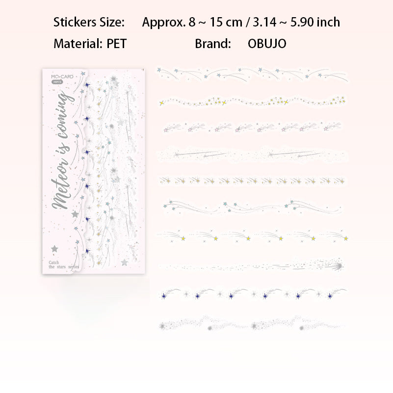 20 Pcs Star Themed PET Stickers BZXX