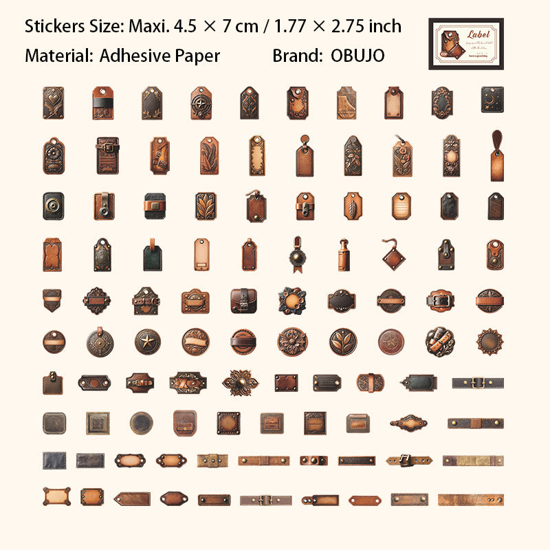 100 Pcs Vintage Wax Seal Tickets Stickers XHXX