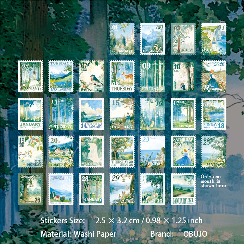 365 Pcs Daily Vintage Journal Stickers 365RZ