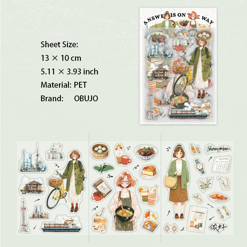 3 Sheets City Girl PET Stickers DAZLS