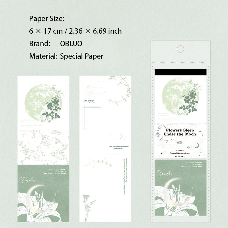 10 Sheets Moon Themed Notepad Paper ZYLX