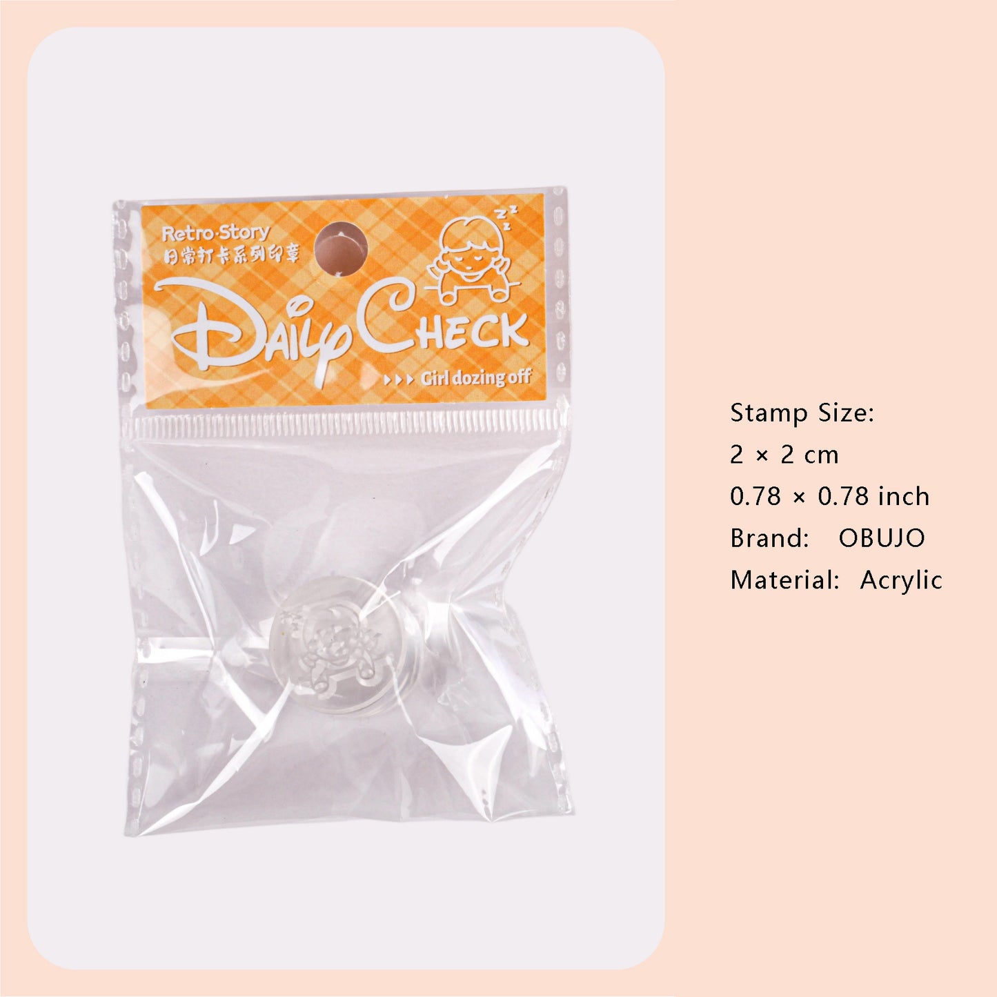 Cute Girl Daily Acrylic Stamp RCDK