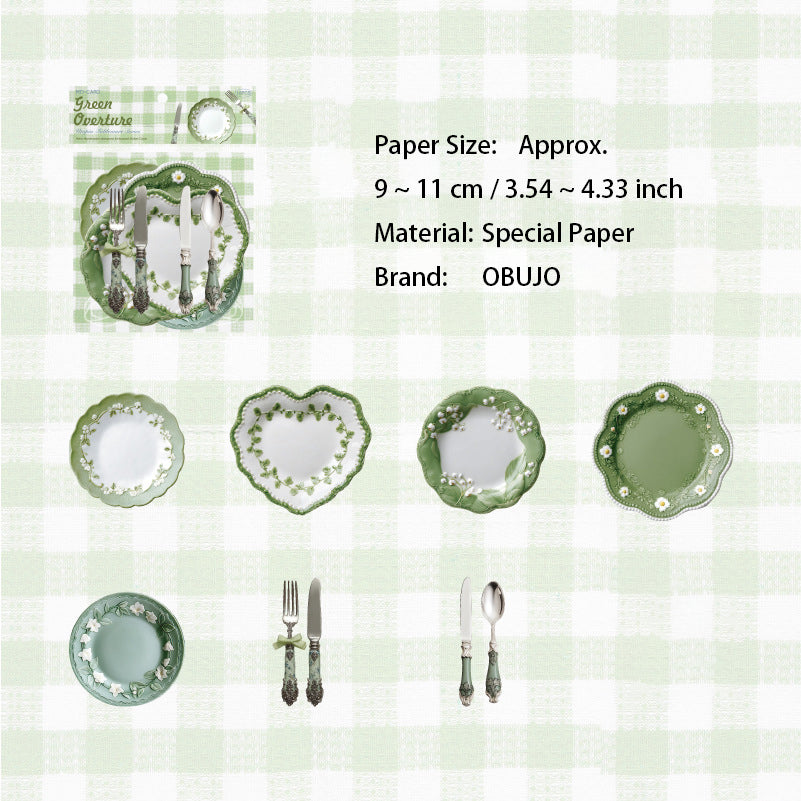 20 Pcs Tableware Themed PET Stickers WTBX