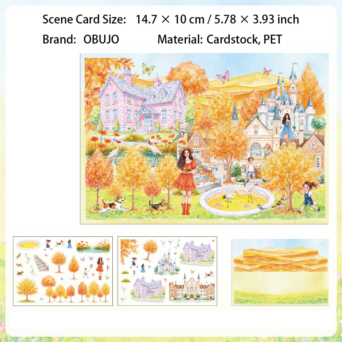 Fantasy Garden Manor Scene DIY Stickers Kit HYTL