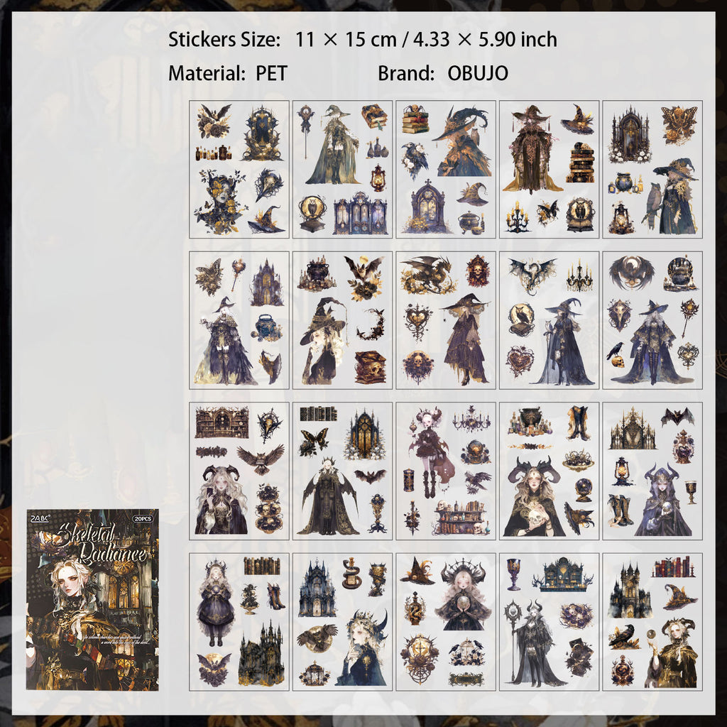 20 Sheets Gothic Stickers Book AYSY