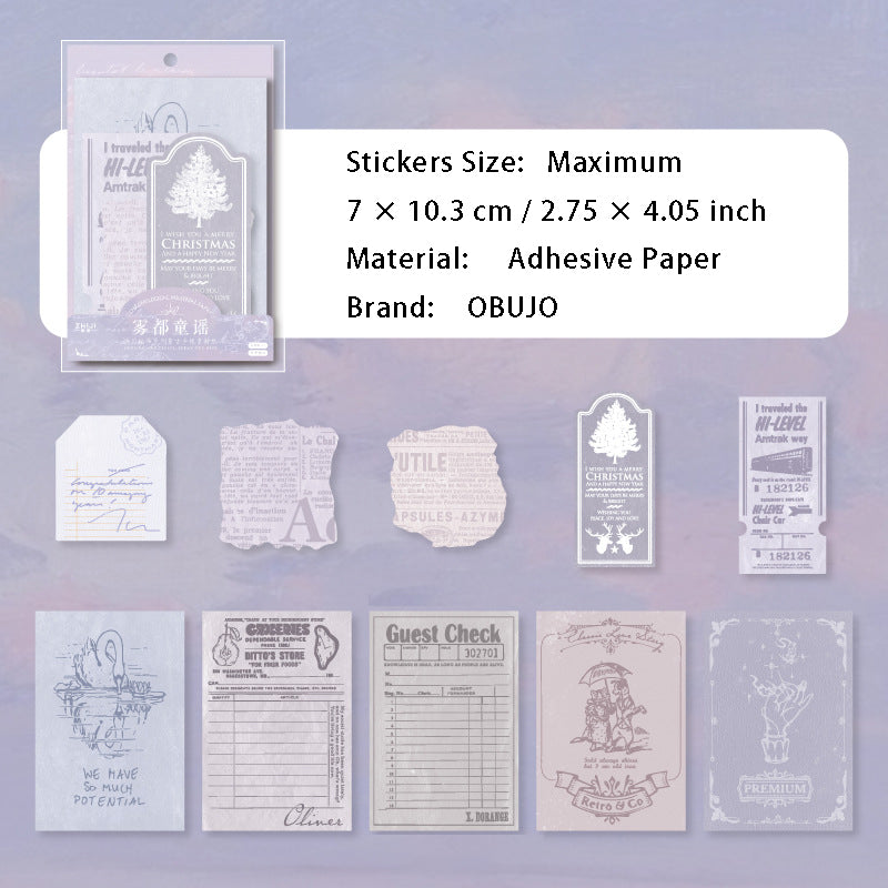 20 Pcs Vintage Journal Paper SYJN