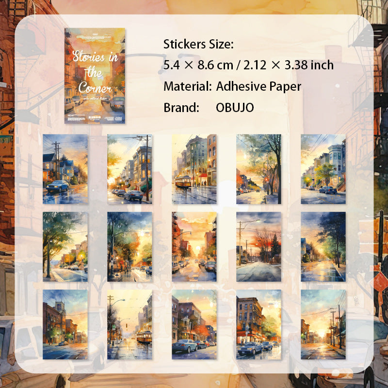 30 Sheets Street Landscape Journal Stickers JLLGS