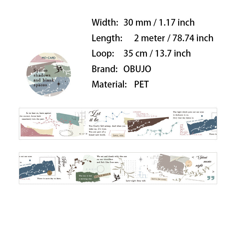 1 Roll Collage Themed PET Tape PTSY