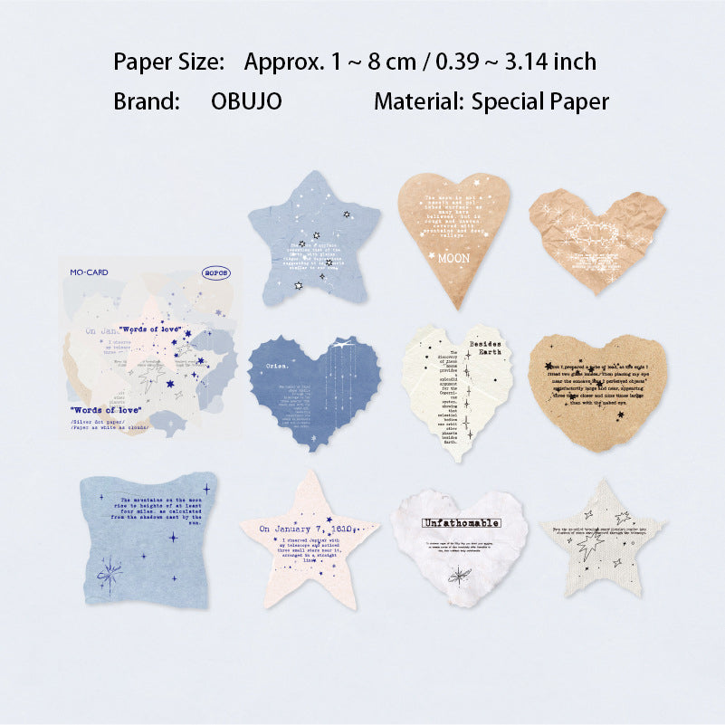 20 Pcs Vintage Quote Journal Paper YTDZJ