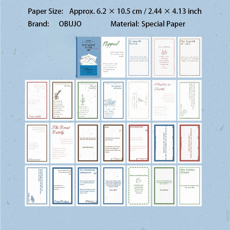 50 Pcs Vintage Dictionery Journal Paper YWTSG