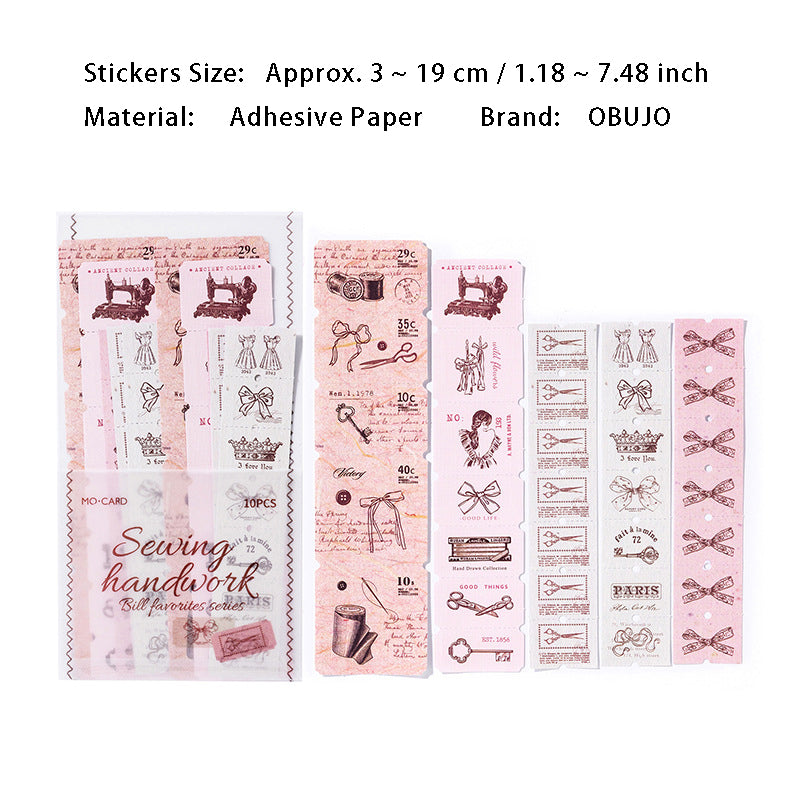 20 Sheets Vintage Label Stickers BQSCJ
