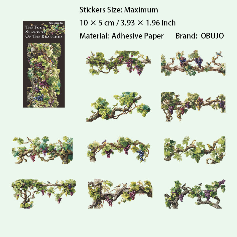 20 Pcs Seasonal Branches Stickers ZYSJ