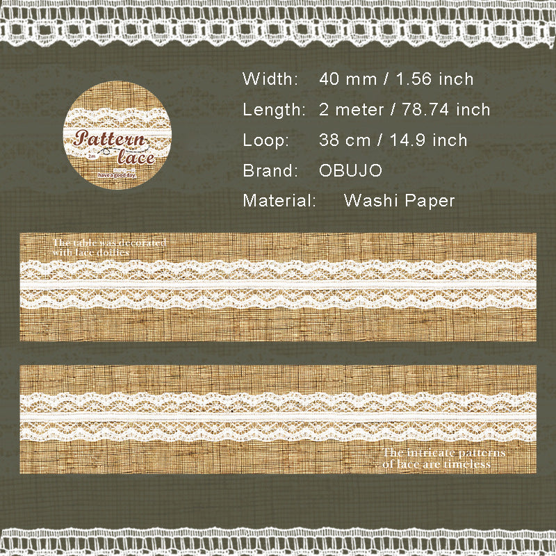 1 Roll Fabric Theme Washi Tape LSBW