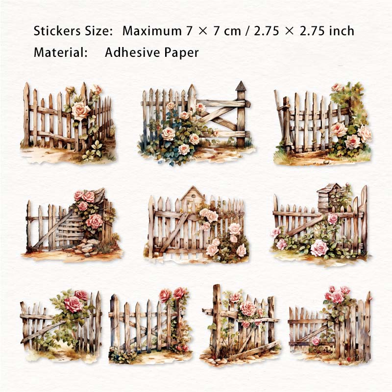 10 Pcs Garden Fence Stickers MSZY