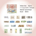 40 Pcs Vintage Emobossed Words Stickers ZJLS