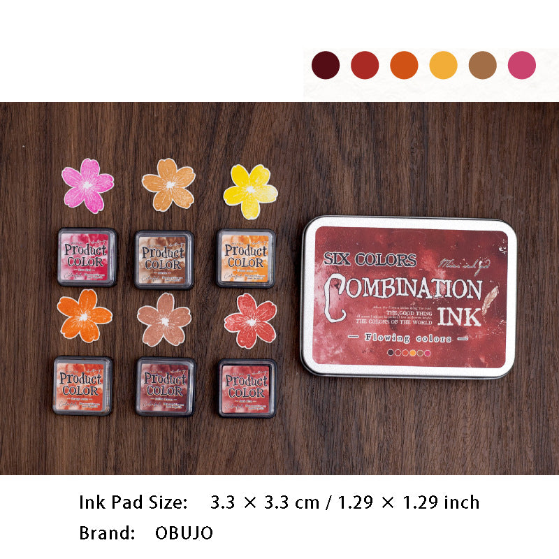 6 Pcs Watercolor Ink Pad Set LDSC