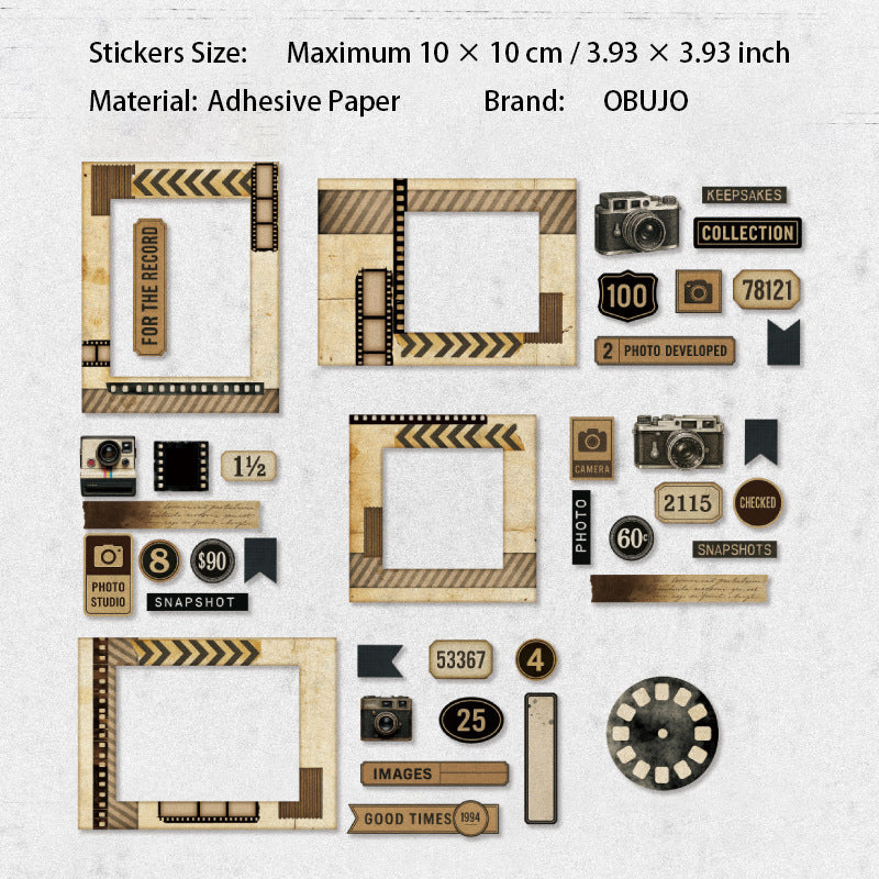 40 Pcs Vintage Junk Journal Stickers PTCLS