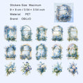 15 Pcs Flower Windows PET Stickers HCQM