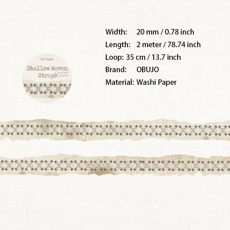 1 Roll Fabric Texture Washi Tape SBFR