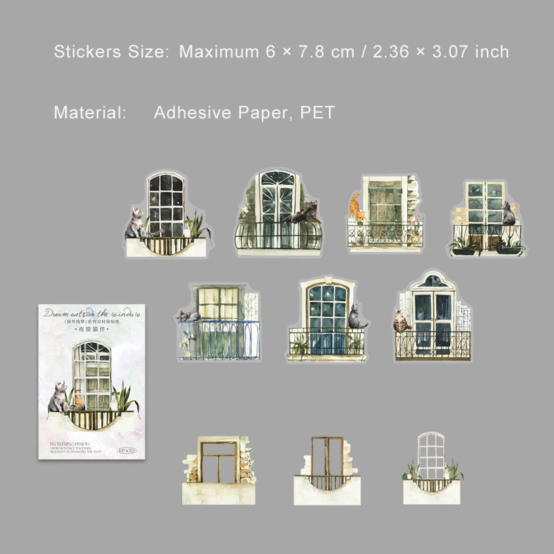 10 Pcs Windows Stickers CWQM