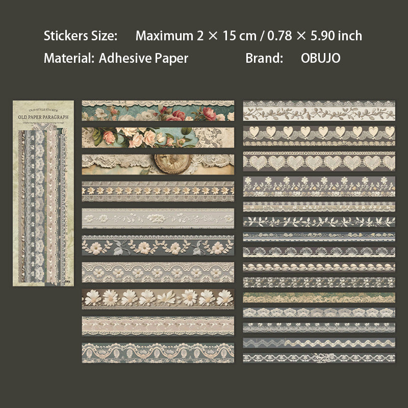 25 Pcs Vintage Journal Stickers JZDL