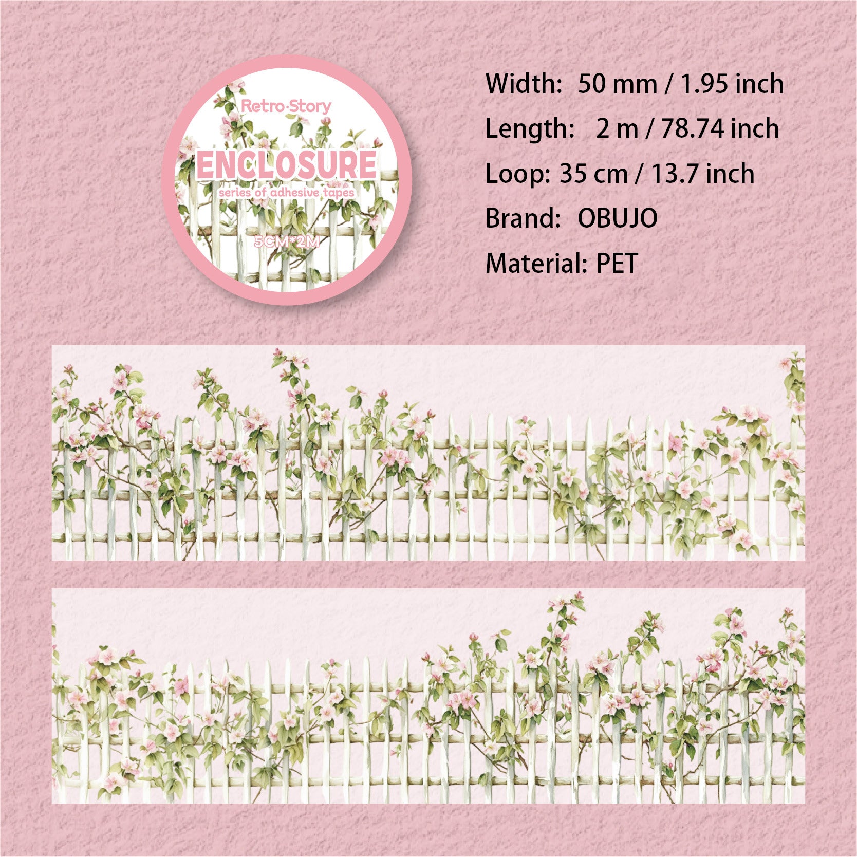 1 Roll Flower Fence PET Tape WGXL