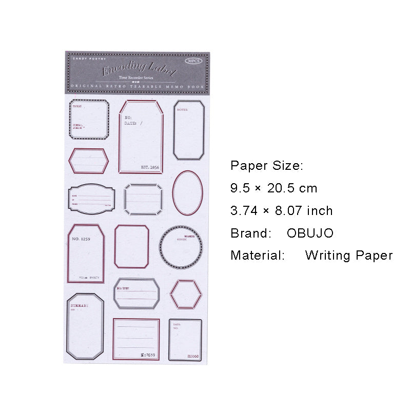 30 Sheets Vintage Notepad Paper SGJLZ