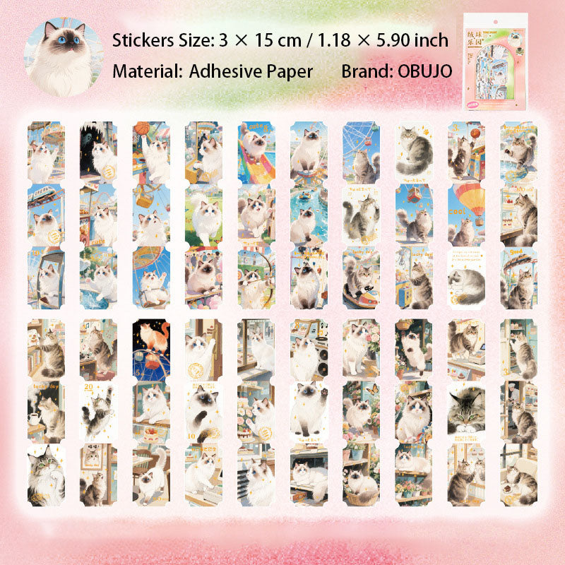 20 Sheets Cat Themed Stickers MPPX