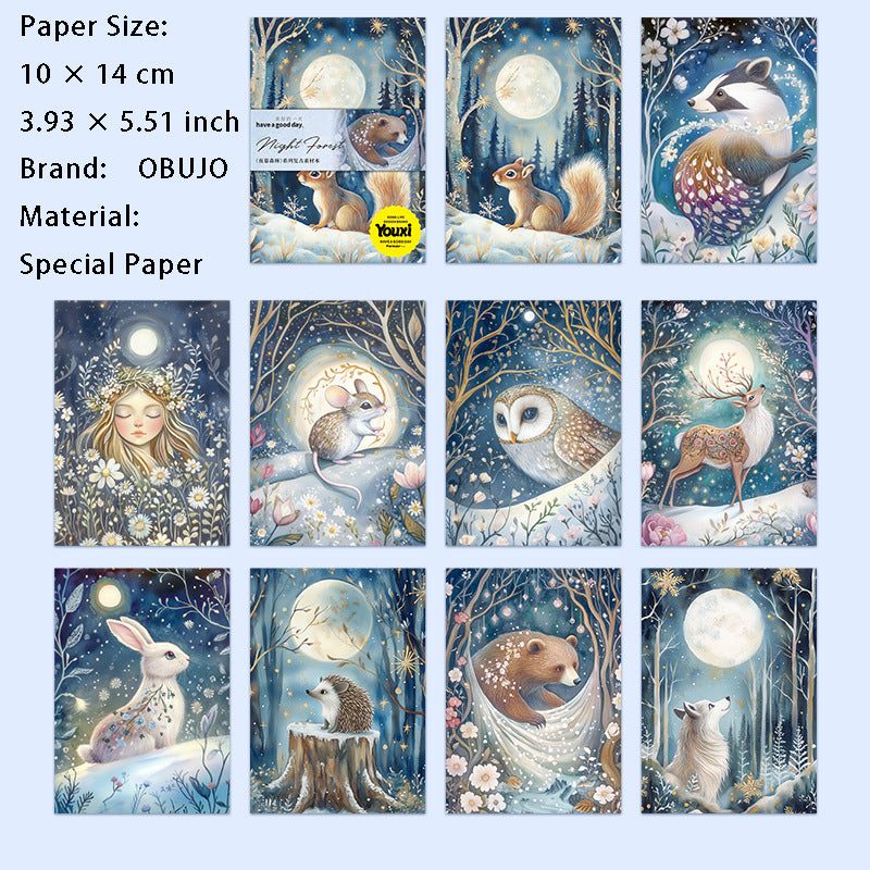 30 Pcs Woodland Animal Journal Paper YMSL
