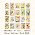 40 Pcs Vintage Post Stamp Washi Stickers YJLX