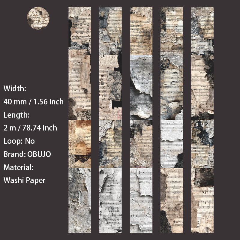 1 Roll Vintage Newspaper Washi Tape SYJC