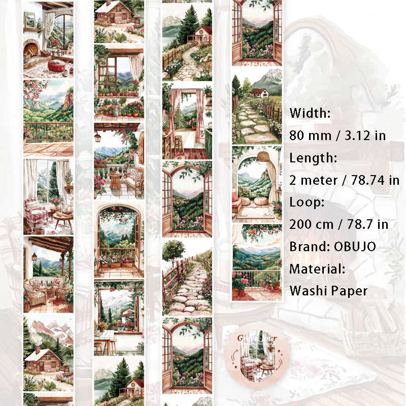 1 Roll Travel Landscape Washi Tape LYMY