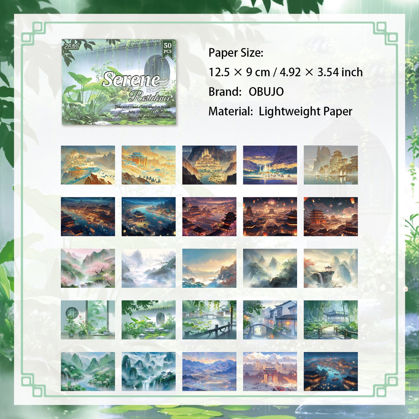 50 Sheets Natural Landscape Journal Paper SJHJ
