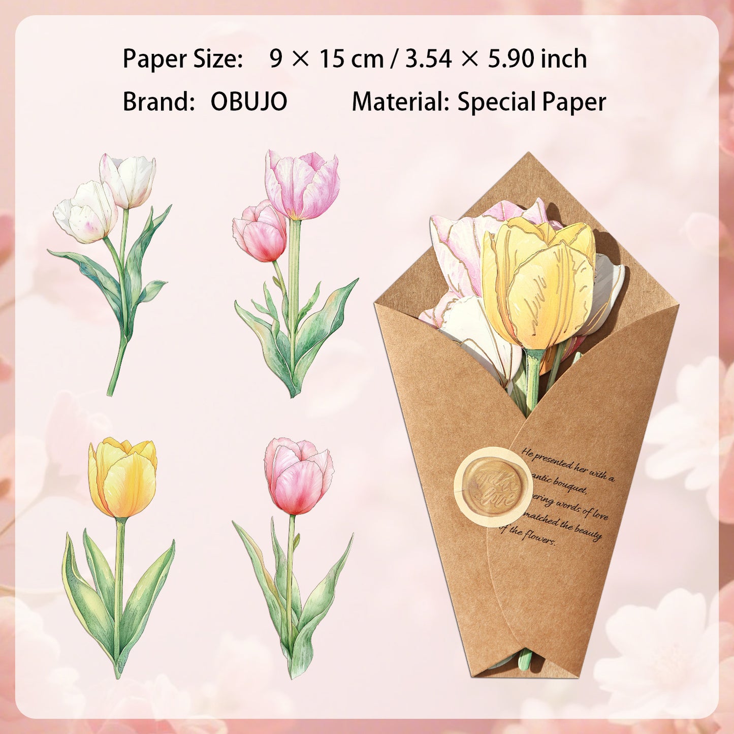 8 Pcs Large Size Paper Flower HYXL