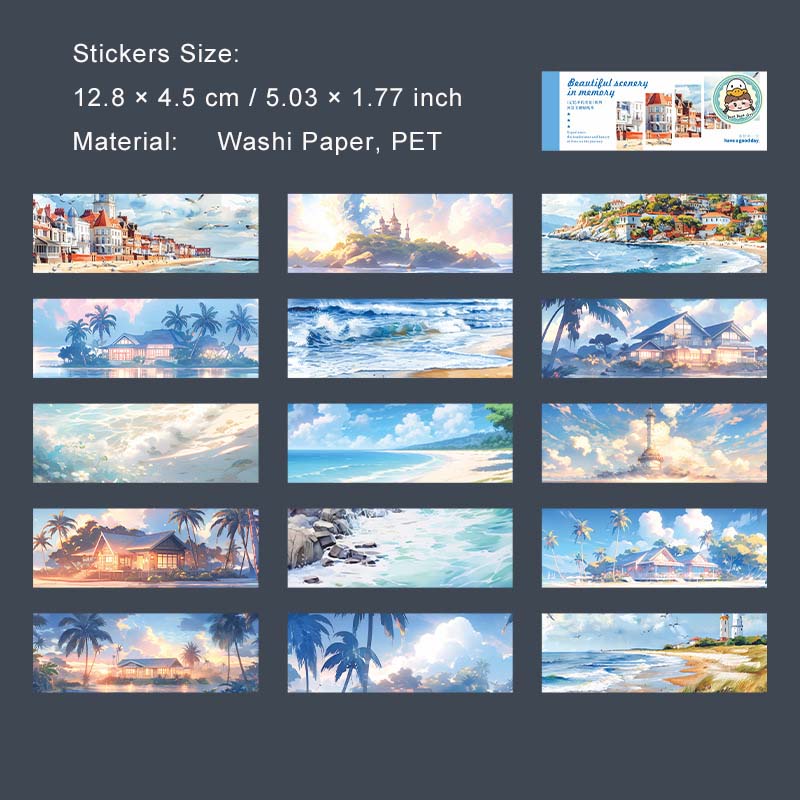 30 Pcs Natural Landscape Stickers Book JYZMJ