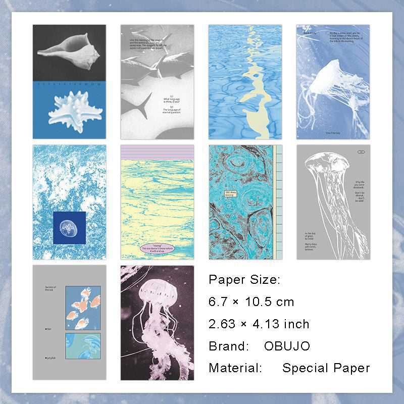 10 Pcs Thermography Theme Scrapbook Paper MRJJ