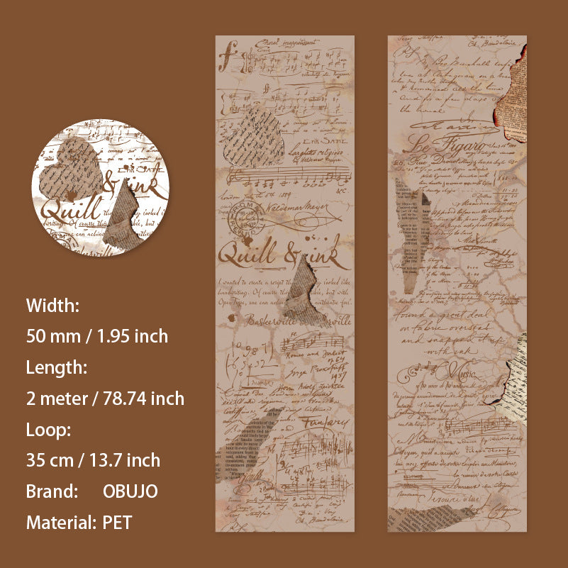 1 Roll Vitnage Journal PET Tape YLJY