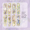 8 Pcs Gold Goil Flower PET Stickers FGSMX