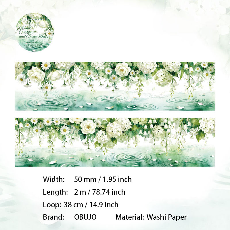 1 Roll Seasonal Flower Vine Washi Tape FHLY