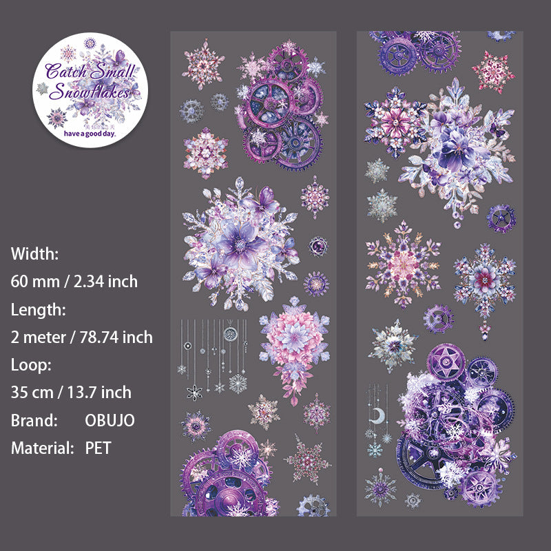 1 Roll Snowflake Themed PET Tape BZXXH